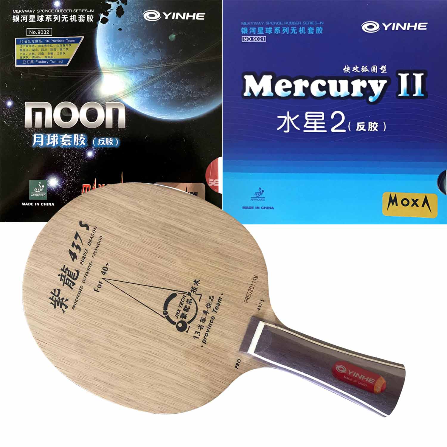 Raquete Pro Combo YINHE Purple - Table Tennis Zhang Jike avaliação e preço