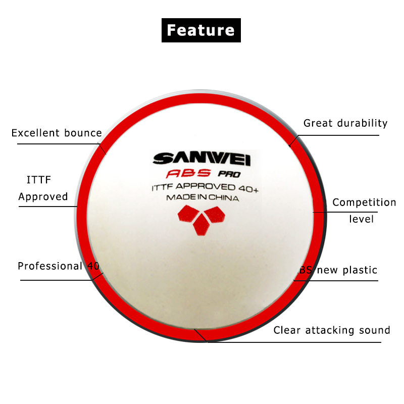 SANWEI ABS PRO 3-Star 40+ Bola - Table Tennis Olympics avaliação e preço