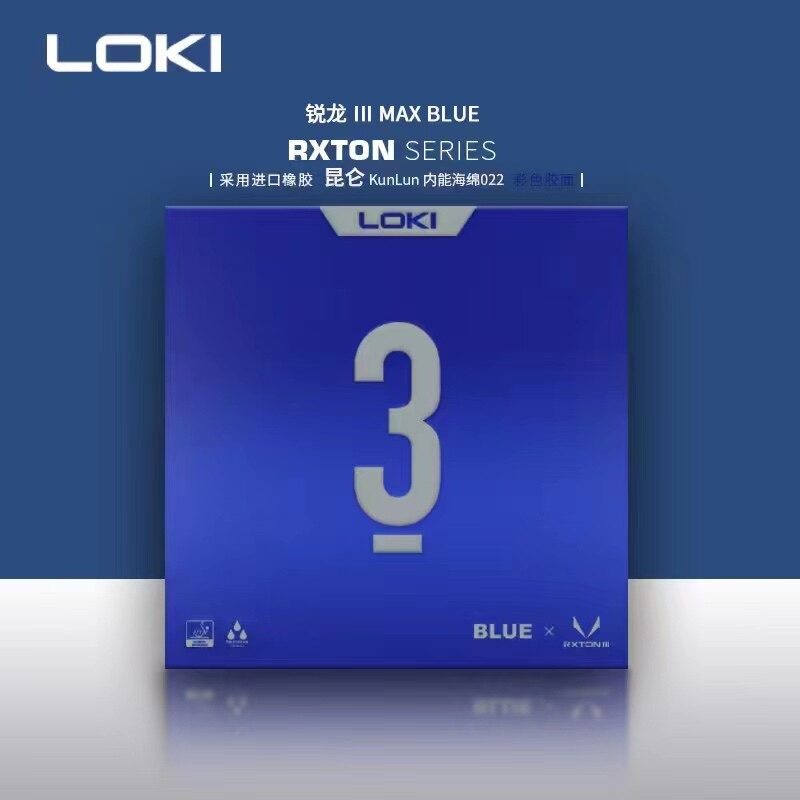NOVO LOKI RXTON 3 Borracha Col - Table Tennis Loki avaliação e preço
